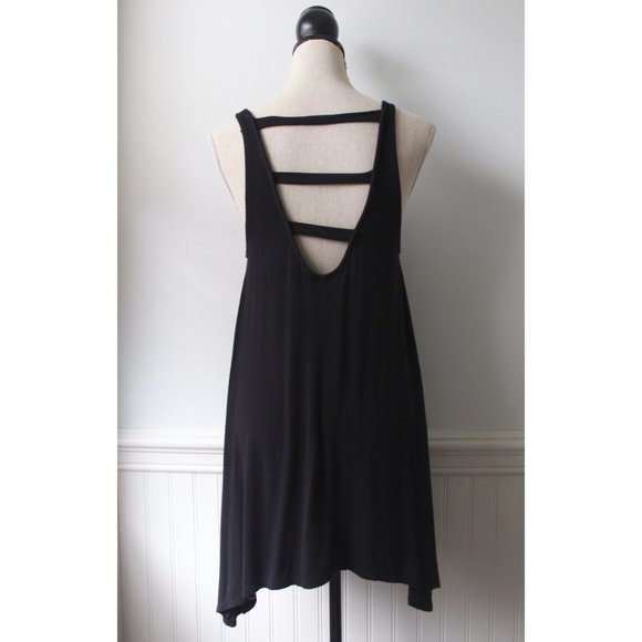 NYC Black Tank Dress with Caged Back XS/S - Picture 3 of 11